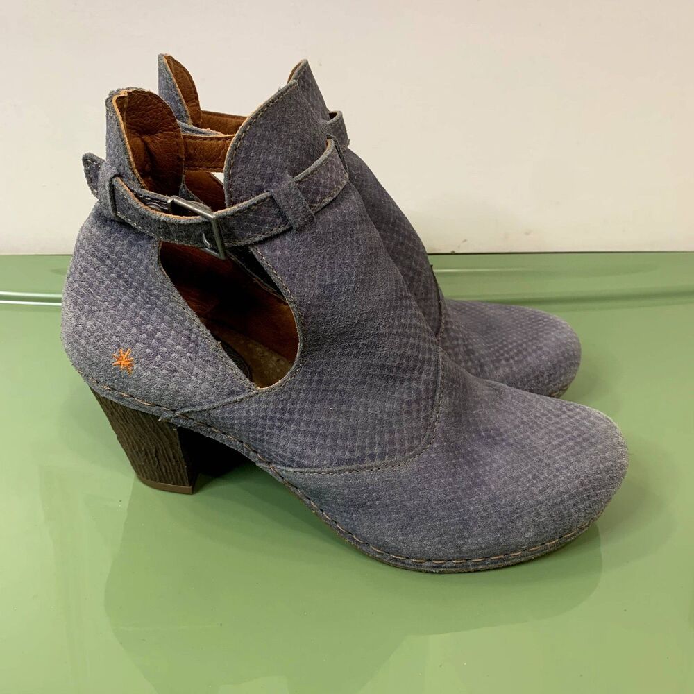 The Art Company ByeBye Suela Blue Leather Summer Ankle Boots EU 41